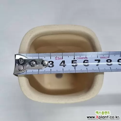 소형화분CS-35-BN 파스텔 사각 (높이9.5cm)베이지 고고화분