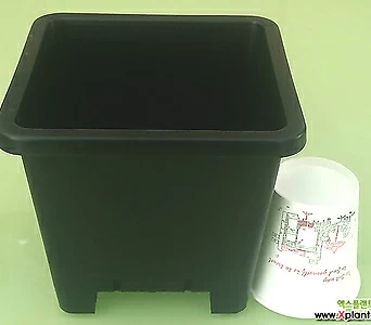도매-1BOX(120개) 4호 플분15cm 플라스틱화분 사각포트 1
