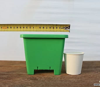 15cm녹색사각 플분 4호(10+1/튼튼한플분 사각플분 파종분 플분) 1
