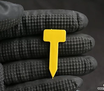 노랑 사각 1호 T형 이름표(1.5x3.5cm/네임텍/약30개)(동일품5+1) 1