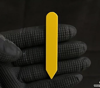 노랑 일자형 이름표(1x7cm네임텍/약100개)(동일품5+1) 1