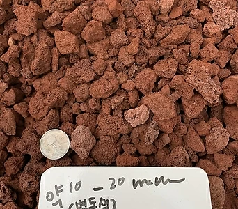 천연화산석 벽돌색 약10-20mm 1kg(화장토,복토,마감토,장식돌,장식자갈) 1