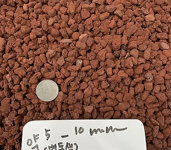 천연화산석 벽돌색 약5-10mm 1kg(화장토,복토,마감토,장식돌,장식자갈) 1