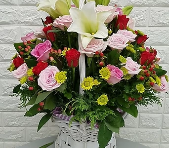 장미 혼합 꽃바구니 - 각종기념일 축하선물 1