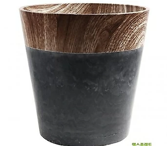 고운물가든 나무무늬 PVC 화분 (딥그레이) - 26cm 1