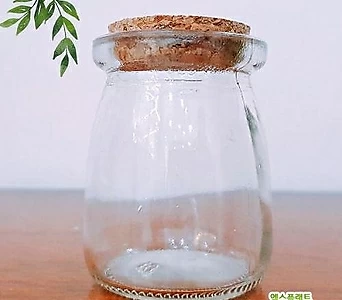 푸딩컵 유리병(코르크마개 포함) -수경식물 1