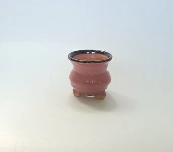 새화분02)분홍색 유광 호리병형 초소형 미니 콩분 1