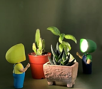 킨다 LED 식물등 인테리어 조명 감성 미니 식물조명 그린 옐로우 1