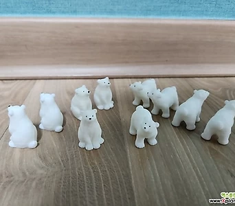 PVC 화분데코 화분꾸미기 장식 테라리움 북극곰2종 10개 피규어 1