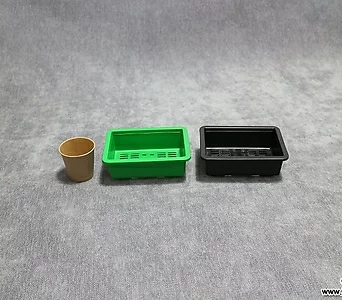 미니삽목상자 블랙 녹색  삽목상자 직사각화분 파종분플라스틱화분 튼튼한화분 1