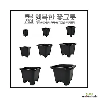 도매플분300개.국산화분.사각화분.플라스틱화분.행복한꽃그릇.행복상회 1