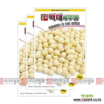 아시아종묘 채소씨앗 - 백태콩(메주콩)(50gx3) 1