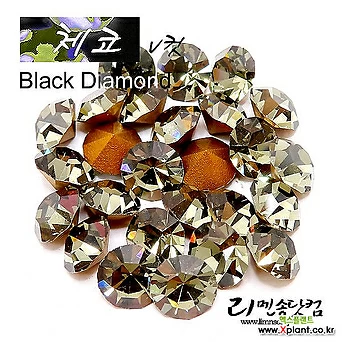 [큐빅보석] 체코산 블랙다이아몬드 (화분장식, 화분데코 수공예) 1