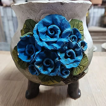 파란꽃장미 화분 1