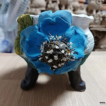 파란모란꽃 화분 1
